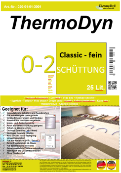 Le remblayage ThermoDyn Classic 0-2 mm /Sac