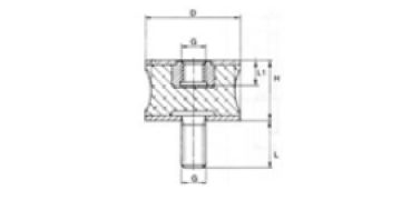 ElastDyn Type BT - tapered - male thread on one side - female thread on one side