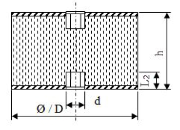 ElastDyn Type 3 - filetage intérieur des deux côtés