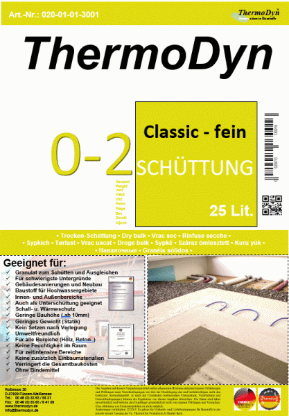 TDyn Schüttung Classic 0 – 2 / Klimaboden / Sack