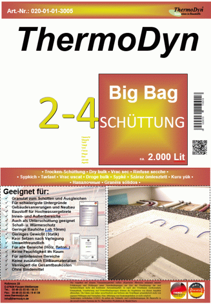 TDyn Schüttung Classic 2 - 4 / Klimaboden / BigBag 2000 Lit