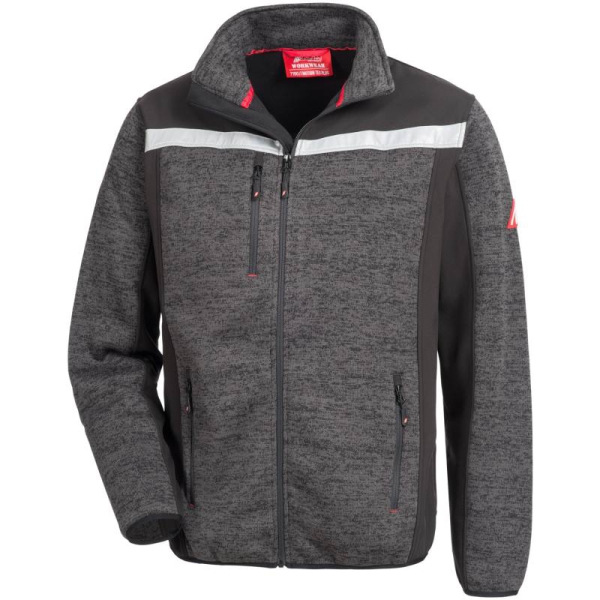 TDyn MOTION TEX PLUS Strick Softshell Jacke grau