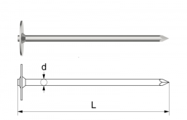 TDyn clavo de tablero de fibras 3.1 x 50 mm